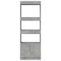 Preview: Highboard 63x33x180 cm Betongrau Holzwerkstoff