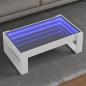 Preview: ARDEBO.de - Couchtisch mit Infinity-LED Weiß 90x53x30 cm