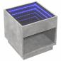 Preview: Couchtisch mit Infinity-LED Betongrau 50x50x50 cm