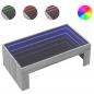 Preview: Couchtisch mit Infinity-LED Grau Sonoma 90x50x30 cm