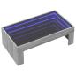 Preview: Couchtisch mit Infinity-LED Grau Sonoma 90x50x30 cm