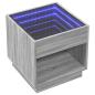 Preview: Couchtisch mit Infinity-LED Grau Sonoma 50x50x50 cm