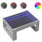 Preview: Couchtisch mit Infinity-LED Grau Sonoma 70x53x30 cm