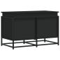Preview: Aufbewahrungsbox mit Deckel Schwarz 80x40x51,5 cm Holzwerkstoff