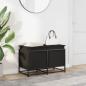 Preview: Aufbewahrungsbox mit Deckel Schwarz 80x40x51,5 cm Holzwerkstoff