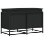 Preview: Aufbewahrungsbox mit Deckel Schwarz 80x40x51,5 cm Holzwerkstoff