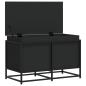 Preview: Aufbewahrungsbox mit Deckel Schwarz 80x40x51,5 cm Holzwerkstoff