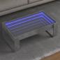 Preview: ARDEBO.de - Couchtisch mit Infinity-LED Betongrau 90x53x30 cm