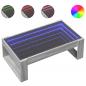 Preview: Couchtisch mit Infinity-LED Grau Sonoma 90x53x30 cm