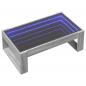 Preview: Couchtisch mit Infinity-LED Grau Sonoma 90x53x30 cm