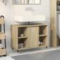 Preview: Badschrank Sonoma-Eiche 80x33x60 cm Holzwerkstoff