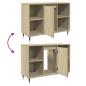 Preview: Badschrank Sonoma-Eiche 80x33x60 cm Holzwerkstoff