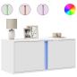 Preview: TV-Wandschrank mit LED-Beleuchtung Weiß 80x31x35 cm