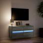 Preview: TV-Wandschrank mit LED-Beleuchtung Grau Sonoma 100x31x45 cm