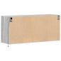 Preview: TV-Wandschrank mit LED-Beleuchtung Grau Sonoma 100x31x45 cm