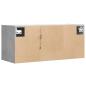 Preview: TV-Wandschrank mit LED-Beleuchtung Betongrau 80x31x35 cm