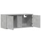 Preview: TV-Wandschrank mit LED-Beleuchtung Betongrau 80x31x35 cm