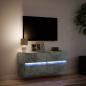 Preview: TV-Wandschrank mit LED-Beleuchtung Betongrau 100x31x45 cm