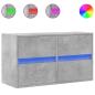 Preview: TV-Wandschrank mit LED-Beleuchtung Betongrau 80x31x45 cm