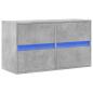 Preview: TV-Wandschrank mit LED-Beleuchtung Betongrau 80x31x45 cm