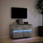 Preview: TV-Wandschrank mit LED-Beleuchtung Betongrau 80x31x45 cm