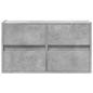 Preview: TV-Wandschrank mit LED-Beleuchtung Betongrau 80x31x45 cm