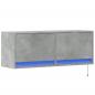 Preview: TV-Wandschrank mit LED-Beleuchtung Betongrau 100x31x35 cm