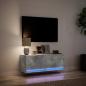 Preview: TV-Wandschrank mit LED-Beleuchtung Betongrau 100x31x35 cm