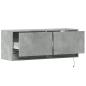 Preview: TV-Wandschrank mit LED-Beleuchtung Betongrau 100x31x35 cm