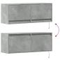 Preview: TV-Wandschrank mit LED-Beleuchtung Betongrau 100x31x35 cm