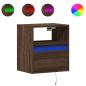 Preview: TV-Wandschrank mit LED-Beleuchtung Eichen-Optik 41x31x45 cm