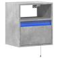 Preview: TV-Wandschrank mit LED-Beleuchtung Betongrau 41x31x45 cm
