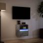 Preview: TV-Wandschrank mit LED-Beleuchtung Betongrau 41x31x45 cm