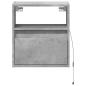 Preview: TV-Wandschrank mit LED-Beleuchtung Betongrau 41x31x45 cm