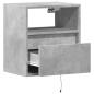 Preview: TV-Wandschrank mit LED-Beleuchtung Betongrau 41x31x45 cm