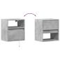 Preview: TV-Wandschrank mit LED-Beleuchtung Betongrau 41x31x45 cm