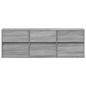 Preview: TV-Wandschrank mit LED-Beleuchtung Grau Sonoma 130x31x45 cm