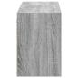 Preview: TV-Wandschrank mit LED-Beleuchtung Grau Sonoma 130x31x45 cm