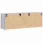 Preview: TV-Wandschrank mit LED-Beleuchtung Grau Sonoma 130x31x45 cm