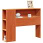 Preview: Kopfteil mit Stauraum Wachsbraun 75 cm Massivholz Kiefer
