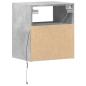 Preview: Wand-Nachttische mit LED-Leuchten 2 Stk. Betongrau