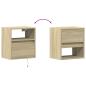 Preview: Wand-Nachttische mit LED-Leuchten 2 Stk. Sonoma-Eiche