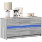 Preview: ARDEBO.de - TV-Schrank mit LED-Beleuchtung Grau Sonoma 100x34x50 cm