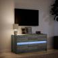Preview: TV-Schrank mit LED-Beleuchtung Grau Sonoma 100x34x50 cm