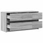 Preview: TV-Schrank mit LED-Beleuchtung Grau Sonoma 100x34x50 cm