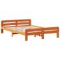 Preview: Massivholzbett ohne Matratze Wachsbraun 150x200 cm Kiefernholz