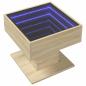 Preview: LED-Couchtisch Sonoma Eiche 50x50x45 cm Holzwerkstoff