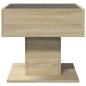 Preview: LED-Couchtisch Sonoma Eiche 50x50x45 cm Holzwerkstoff