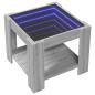Preview: LED-Couchtisch Grau Sonoma 53x53x45 cm Holzwerkstoff