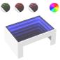 Preview: Couchtisch mit Infinity-LED Weiß 70x50x30 cm